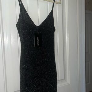 PRETTYLITTLETHING Black and White Dress